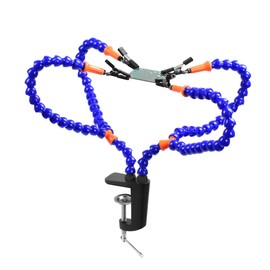 Soldering Helping Hands Clamp, NOEVSBIG 4 Soldering Arms with Adjustable Vise Clip, PCB Third Hand Holder for Electronics Repair, DIY Arts Craft Hobby Soldering Aid