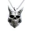 Skull Necklace for Men, Gothic Cross Skull Necklace, Viking Goat