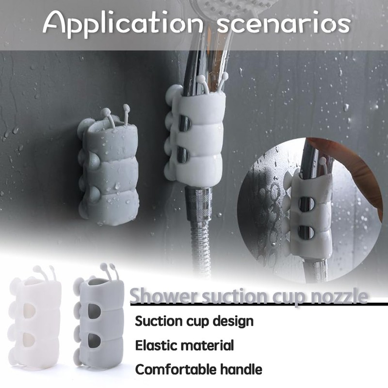 Universal Silicone Shower Head Holder, Upgrade 2025 Suction Cup Holder