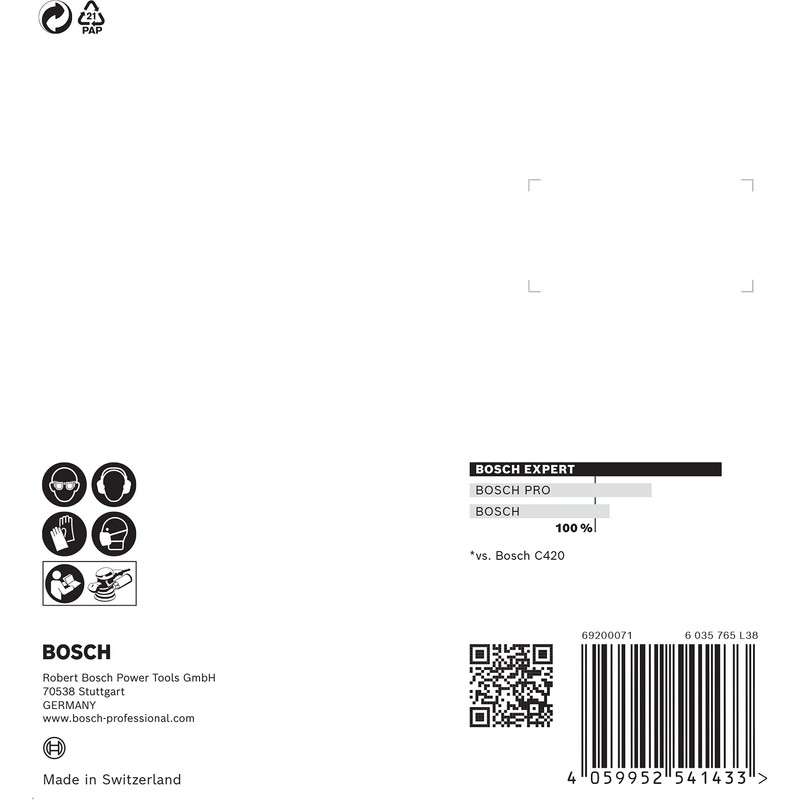 Bosch 5 x Expert C470 Sandpaper with 8 Holes (for