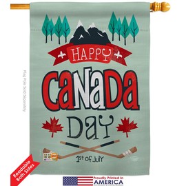 July 1st Canada Day Garden House Flags Kit Regional Canadian Territories Region Country Particular Area Small Decorative Gift Yard Banner Double-Sided Made In USA 28 X 40