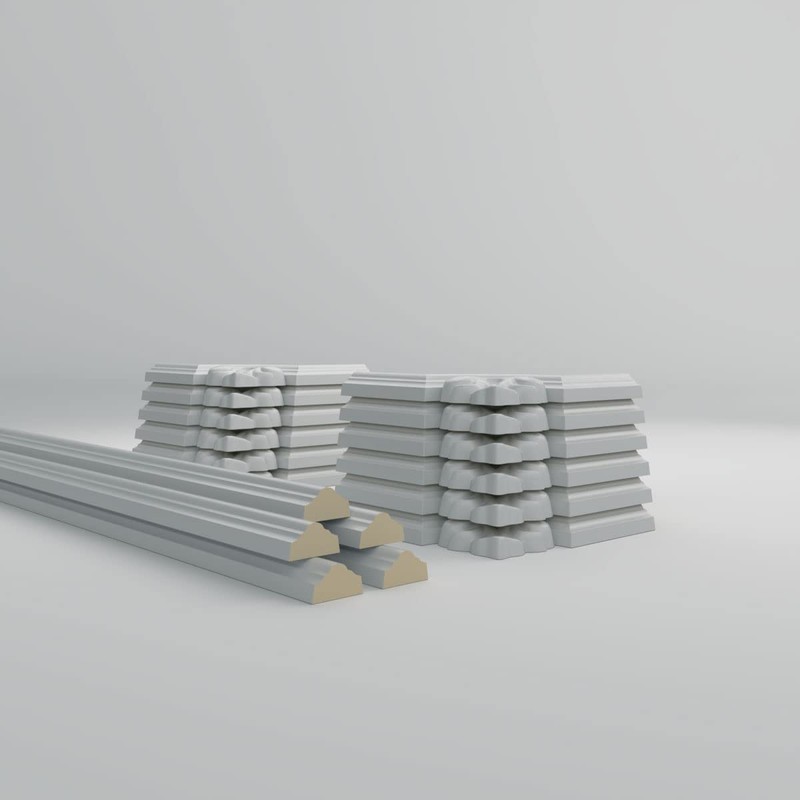 24"W x 48"H Bradford Leaf Panel Moulding Kit (Triple Panel)