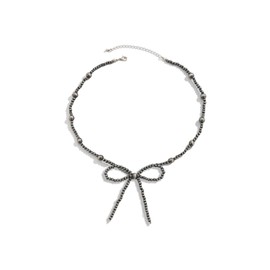 Navajo Pearl Bow Necklace - Western Jewelry for Women, Country Cowgirl Style, Turquoise Bow Elegant Pearl Necklace, Stylish Western Jewelry for Women (Style 01-Bow)