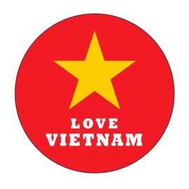 National Flag Series Sticker - Flag Waterproof Paper Sticker for Dress Up Customize Suitcase Tablet PC Skateboard Car (Vietnam)