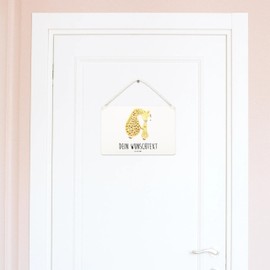 Mr. & Mrs. Panda Personalisiertes Deko Schild Giraffe Kind DIN A5 - Personalisierte Geschenke, Türschild, Wildtiere, Tür Schild, Wanddeko, Sohn,