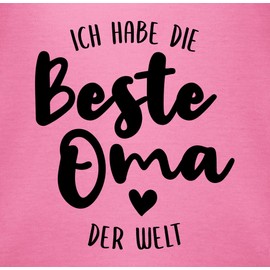 Shirtracer - Baby Bodysuit Boy Girl - Romper & - Ich habe die beste Oma der Welt Black, 1 Pink, 0-3 months