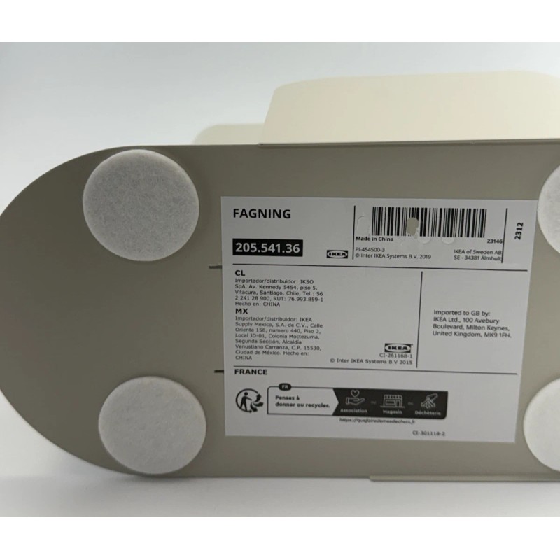 IKEA FAGNING Magazine File Light Grey-beige Steel 205.541.36 New
