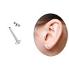 Ear Piercing Labret Stud 1.2 mm with Three Mini Balls,