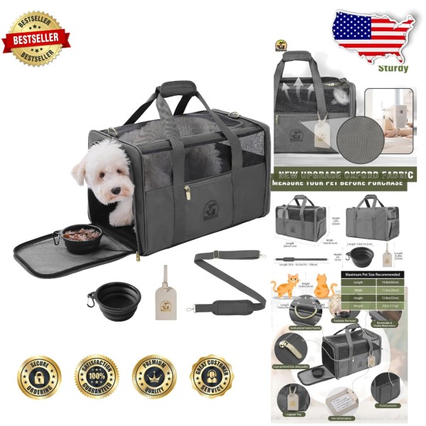 Premium Travel Pet Carrier with Foldable Design - Stylish &