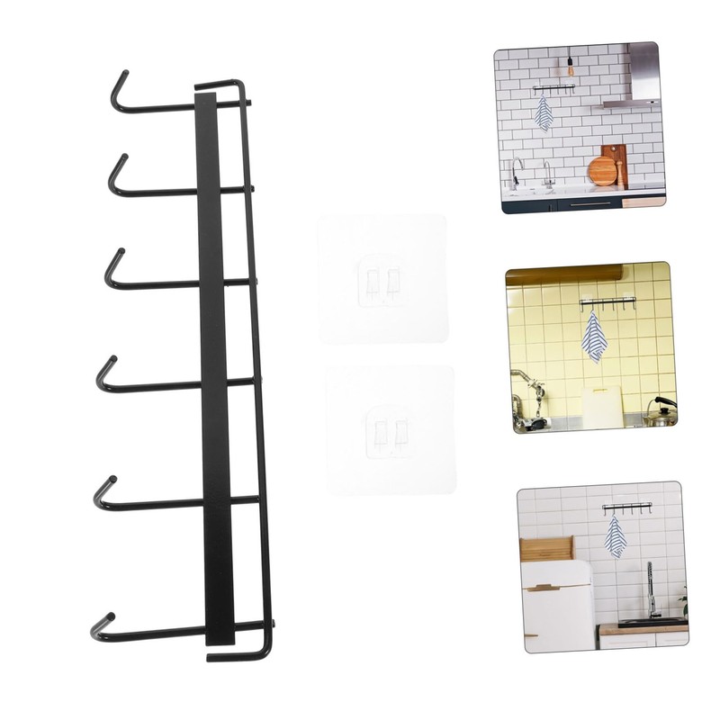 Alipis Hanging Rail Rack Kitchen Utensil Hanger Wall Mount Pot