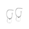 Elli Earrings Circle Hoop Earrings Geo Disc Trend 925 Silver,