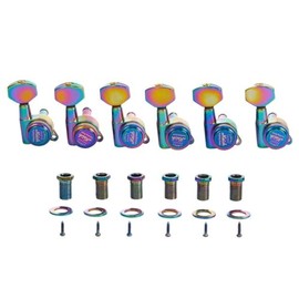 Guitar Locking Tuners 18:1 Guitar Tuning Keys Pegs Locking Tuning Machines Heads for Strat/Tele/Les Paul/SG Electric/Acoustic Guitars Burnt Chrome Right