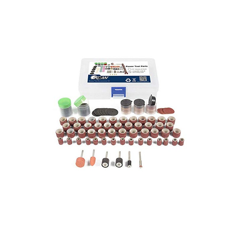206Pcs Rotary Tool Accessories Kit 1/8 inch Shank Drill Hobby