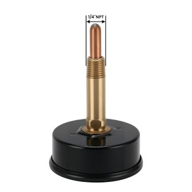 MEASUREMAN Commercial Tridicator, 2.5" Dial, 1/4" NPT Back Mount, Dual Scale 0-75 PSI 60-320°F, Rotatable Case with Adjustable Pointer（2.95'' Stem）