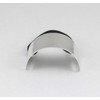 Silver metal cuff genie style ponytail holder stretch elastic pony