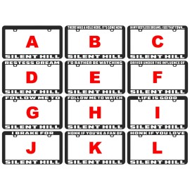 Unbranded Follow me to Silent Hill Assorted can personalize license plate frame holder