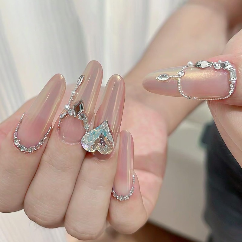 4pcs nail ball chain nail chain gold nail parts chain