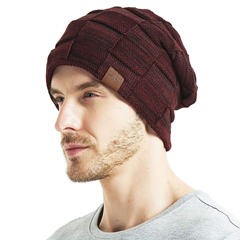 REDESS M11 Men's Long Slouch Beanie Chunky Knit Hat with