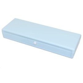 Pencil Case: Simple Plastic Pen Case, Blue