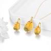 TIGER RIDER Sunflower Amber Necklace for Women Amber Lever Back