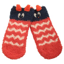 Atino Baby 2 Pack Fun Animal Socks with Grippers Monkey & Owl 3-5.5