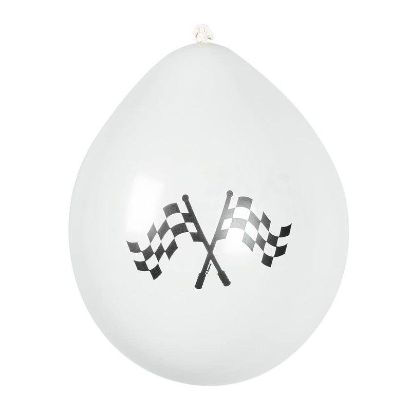 Boland 44782 Chequered Flag Car Racing Pack 6 Latex Party