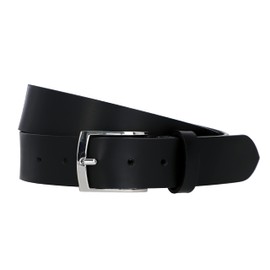 Gusti Kaj Genuine Leather Belt with Silver Buckle Belt Business Belt Work Belt Simple Women Men Black 95 cm, black