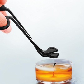 Entatial Tijeras de Mecha de Vela de 1 Pieza, Pinza de corazón de Vela, para Herramientas de Recorte de fabricación de Velas caseras, Bricolaje(Negro)