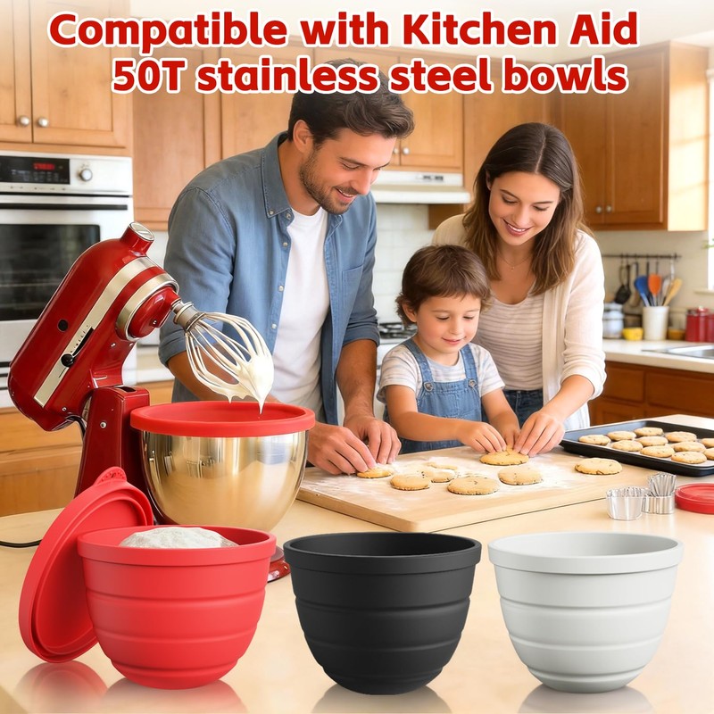 Silicone Bowl Liners for 5Qt Tilt-Head Kitchen Mixers | Durable