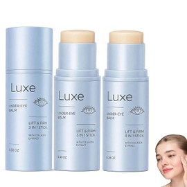 Luxe Korean Under Eye Balm, Lift & Firm 3-in-1 Multi Balm Stick, Hydrating Smoothing Eye Balm for Dark Circles, Puffiness & Fine Lines, Refreshing Under Eye Care, 0.38 OZ, 2PCS