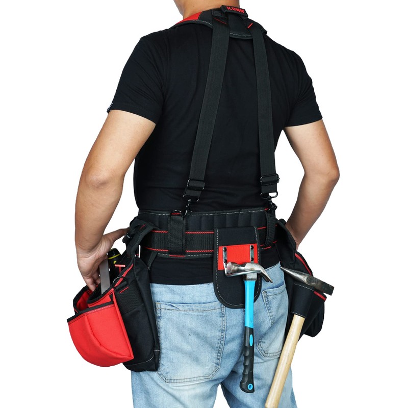 KUNN Tool Belt with Suspenders - Pro Framer Belt/Suspenders Combo
