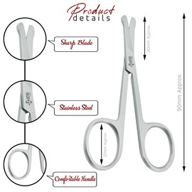 Baby Scissors with Rounded Probe Stainless Steel 0m + 3 Years
