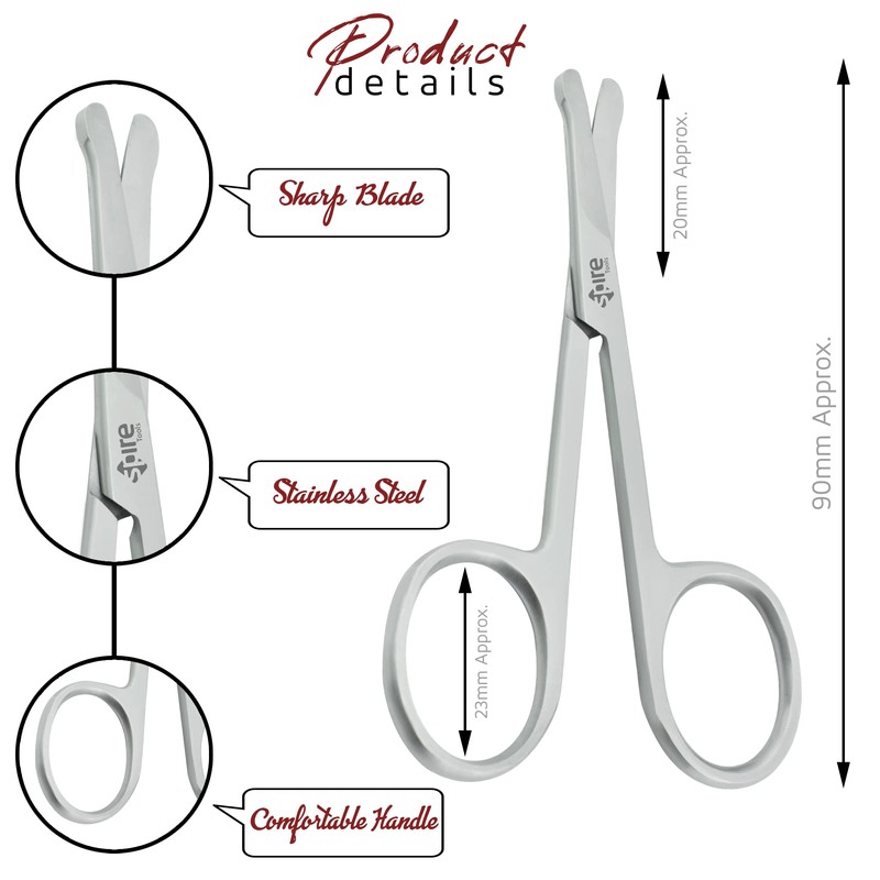Baby Scissors with Rounded Probe Stainless Steel 0m + 3