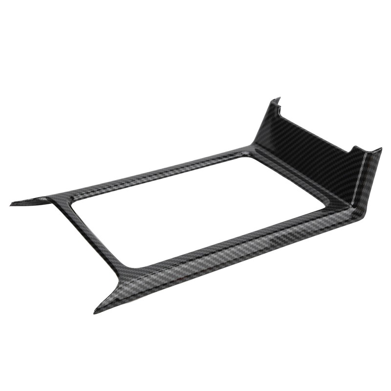 Central Console Water Cup Holder Trim Frame Carbon Fiber Style