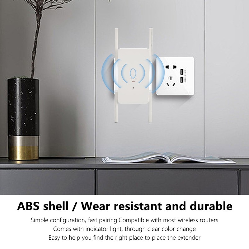 WiFi Extender Dual Band 1200Mbps Fast Pairing Wifi Signal Booster