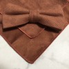 Brown Orange [Bow Tie & Pocket Square] 2-piece Set, Men's