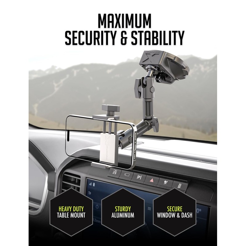 Bracketron HD Phone Dock PRO Dash and Window Metal Clamp