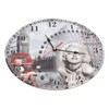 Wall Clock Antique Non Ticking Round Wall Clock Wooden Arabic