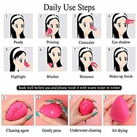 10 Pcs Makeup Beauty Blender Sponge Set Beauty Sponge Blender Makeup