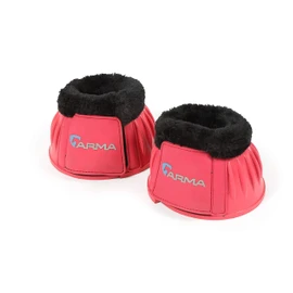 Shires OverReach Boots Fur Trim Pink Full