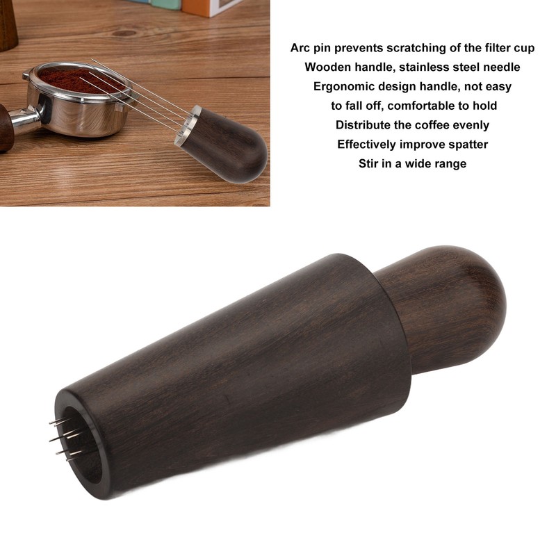 Coffee Distribution Tool Stirrer Stirring WDT Tool Natural Wood Handle