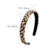 Vaguelly 4Pcs Leopard Wide Hair Hoops for Women Breathable Cloth