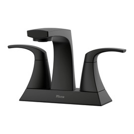 Pfister Karci Bathroom Sink Faucet, 4-Inch Centerset, 2-Handle, 3-Hole, Matte Black Finish, LF048KABB