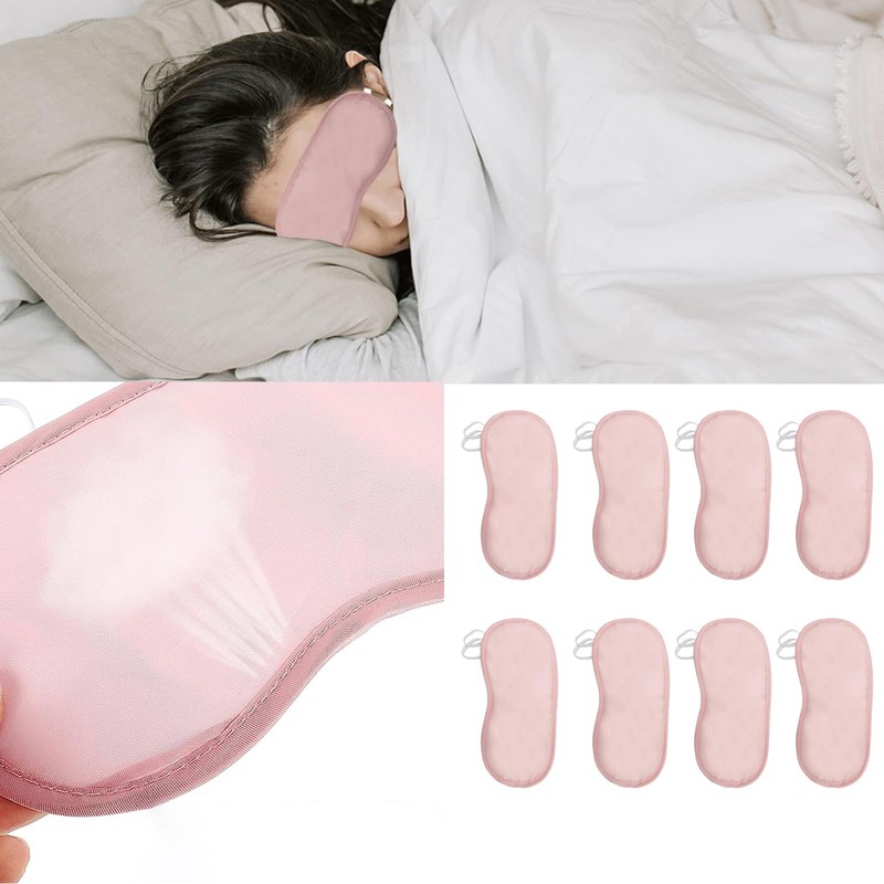 8 Pieces Pink Eye Sleep Coverings Sleep,Sleep Shade Blindfold Soft