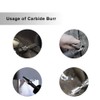 Carbide Burrs Set 5pcs JESTUOUS 1/4 Inch Shank Diameter Extended