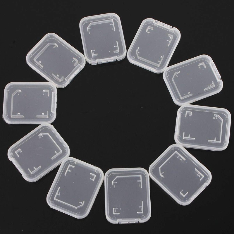 LARATH 50 Pack SD Card Holder Plastic SD MMC SDHC