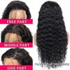 Lovelyworld 24 inch Deep Wave Lace Front Wigs Human Hair