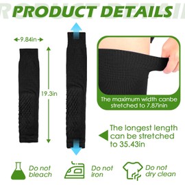 Cotwinter 2 Pairs Calf Compression Leg Sleeves Full Length Leg Knee Brace Sleeves for Men Women, Sports Running Basketball(Black,Large)