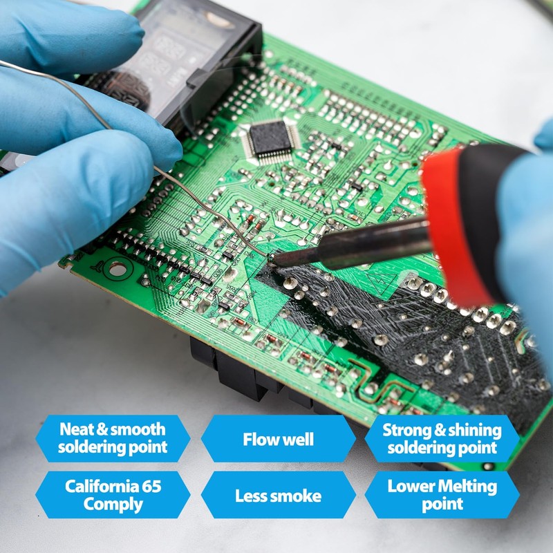 60/40 Tin Lead Solder Wire, Reliable Wire Soldering for Electronics,