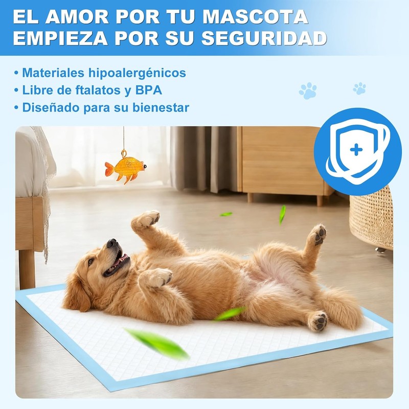 Pañales para Perro 40P, Tapetes Entrenadores 60x60cm, 6 Capas Antifugas